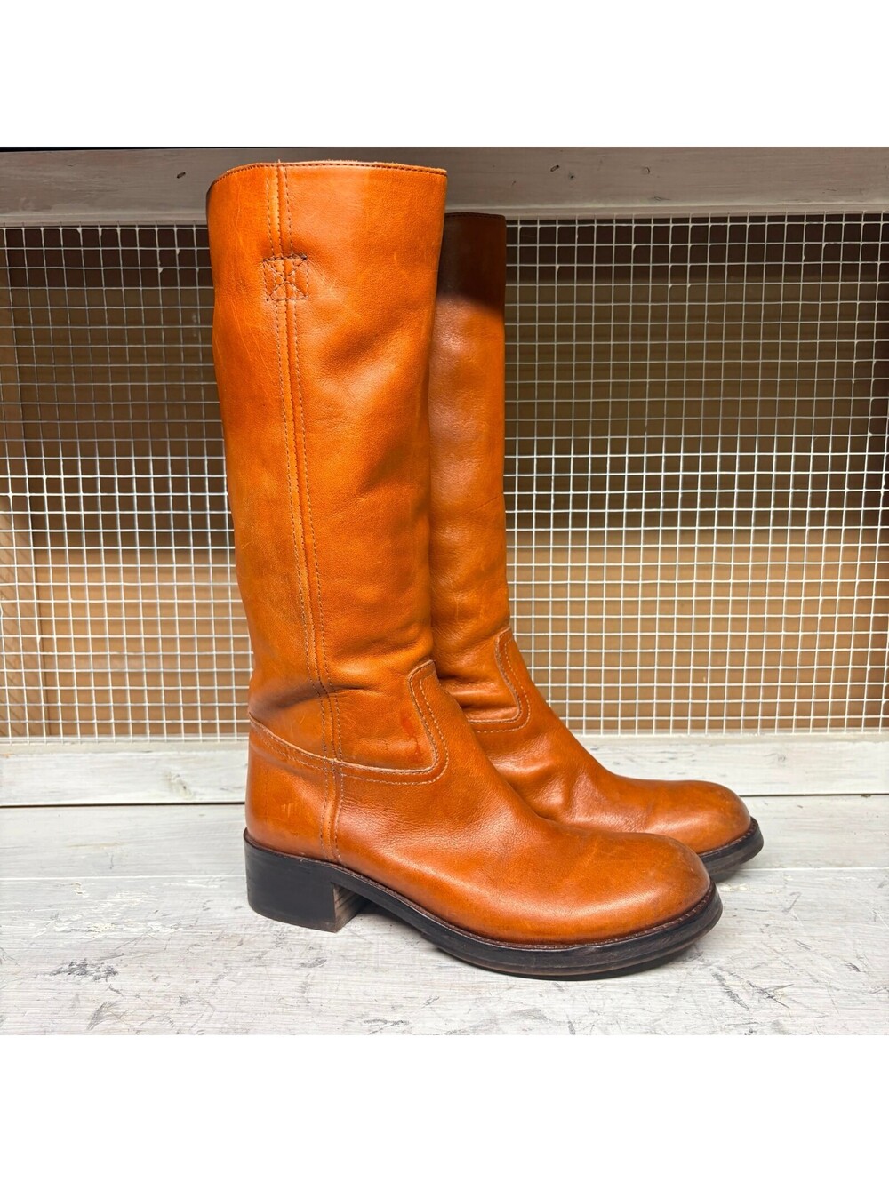 Campus Boots Ash Leather Tall Boots Women's Size 36 (Fits US 7)